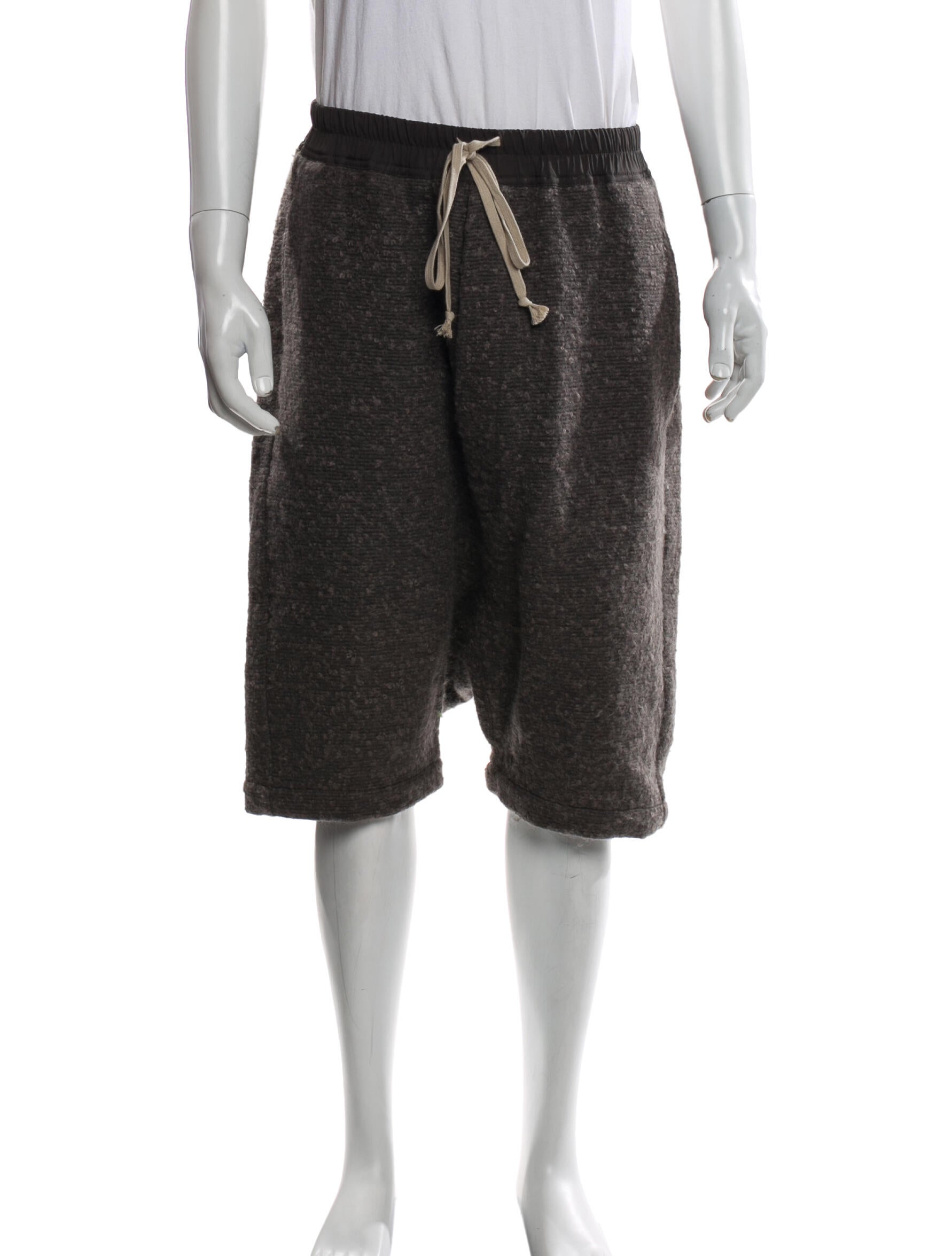 Rick Owens Virgin Wool Jogger Shorts