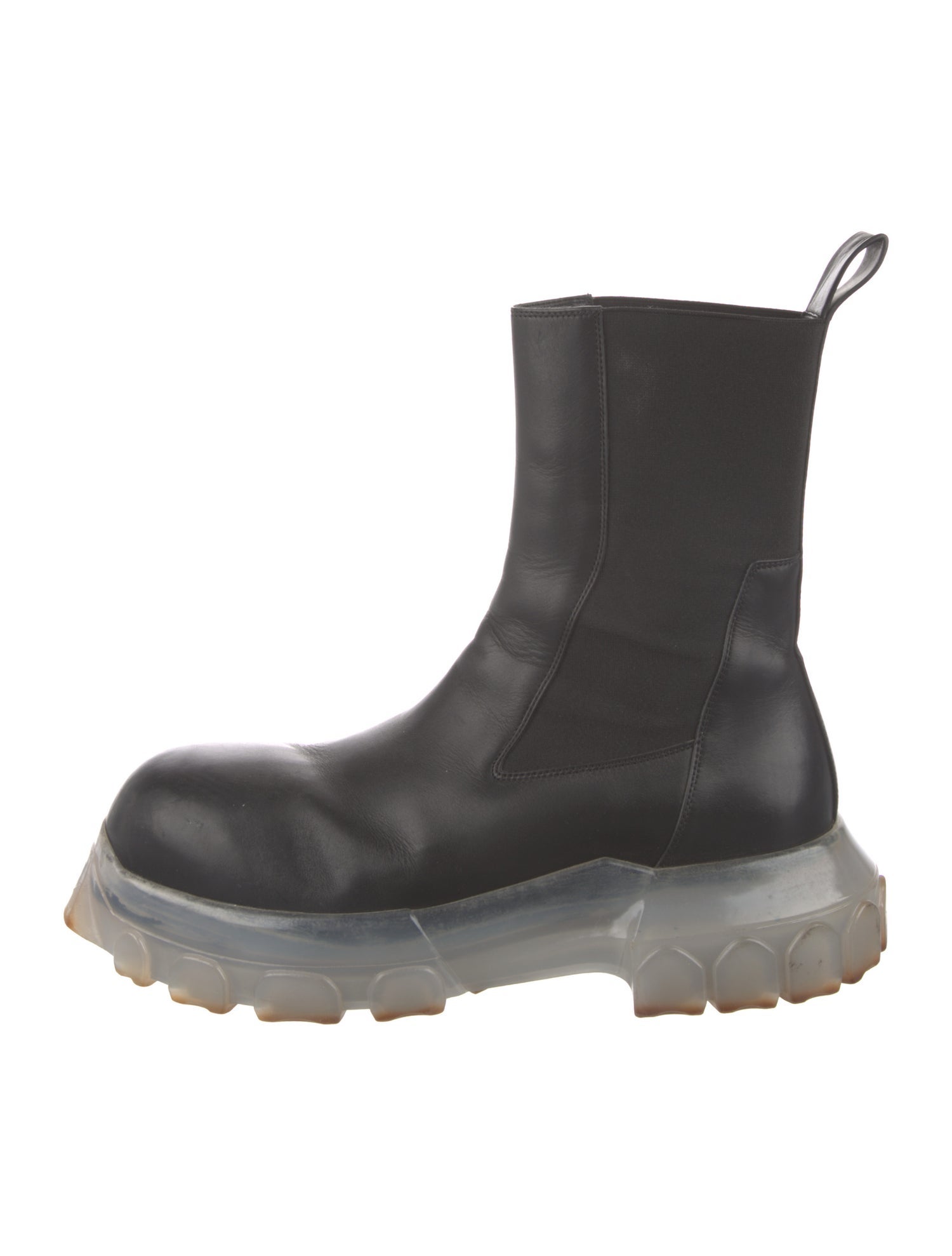Rick Owens Leather Chelsea Boots