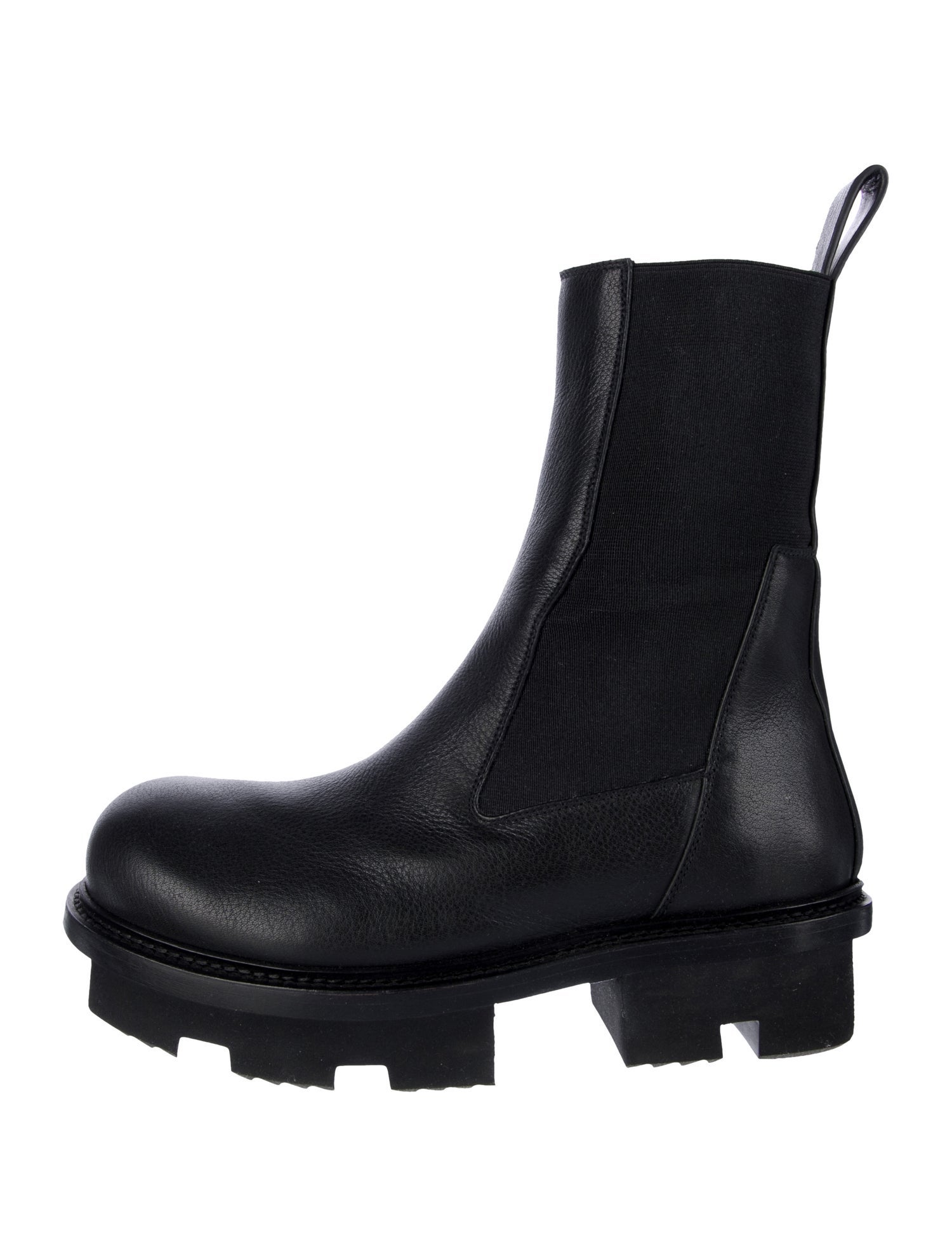 Rick Owens Leather Chelsea Boots