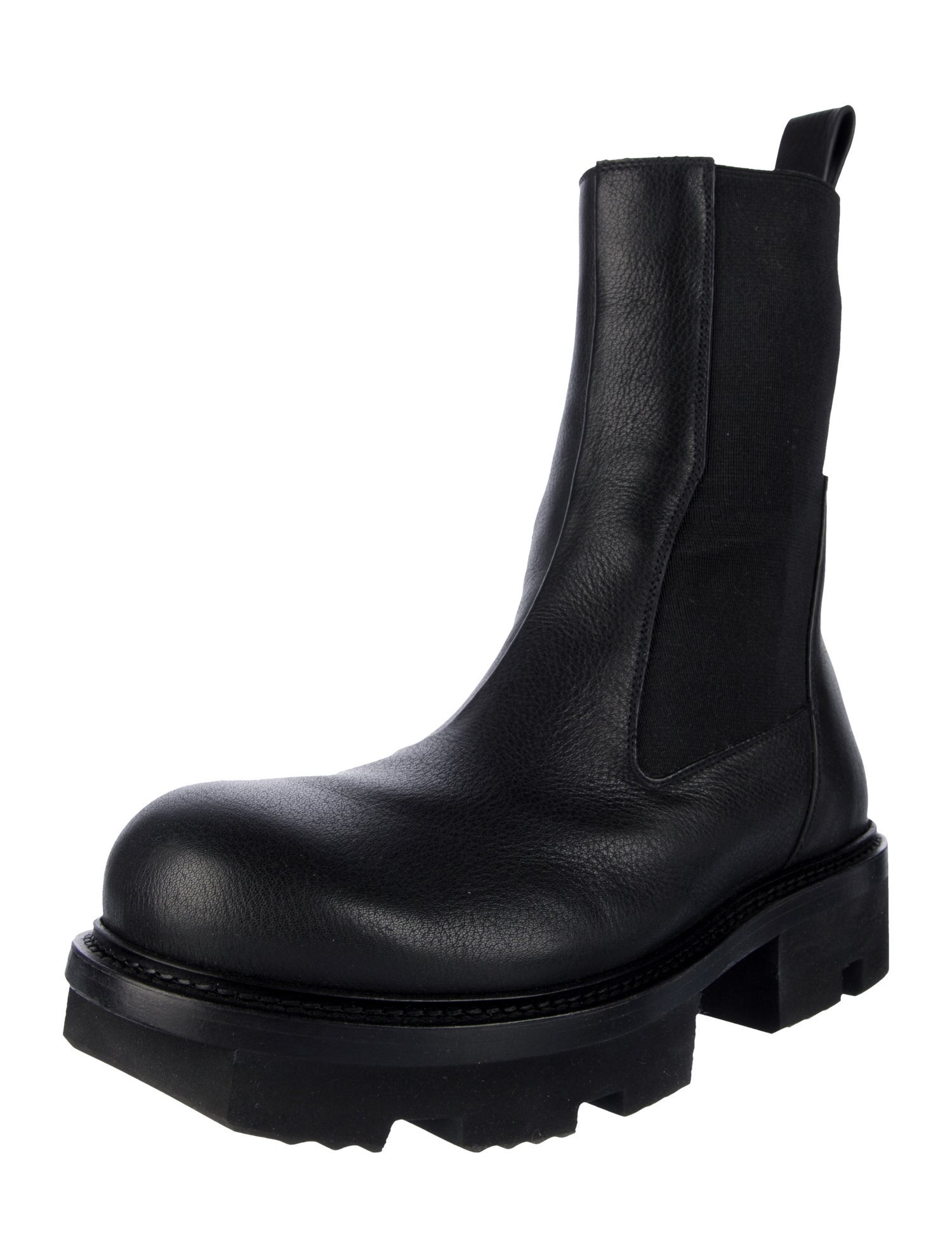 Rick Owens Leather Chelsea Boots