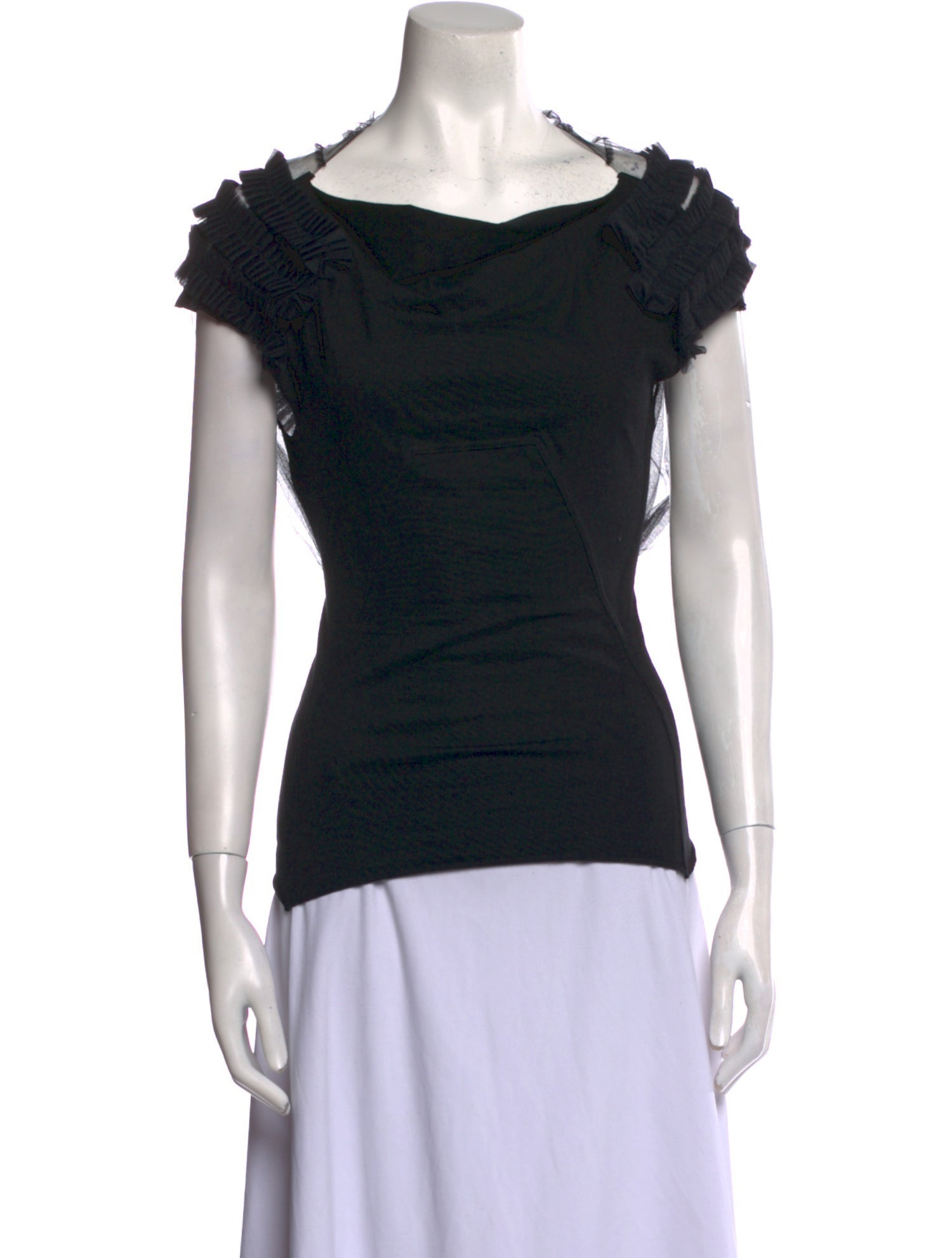 Rick Owens Square Neckline Short Sleeve Top