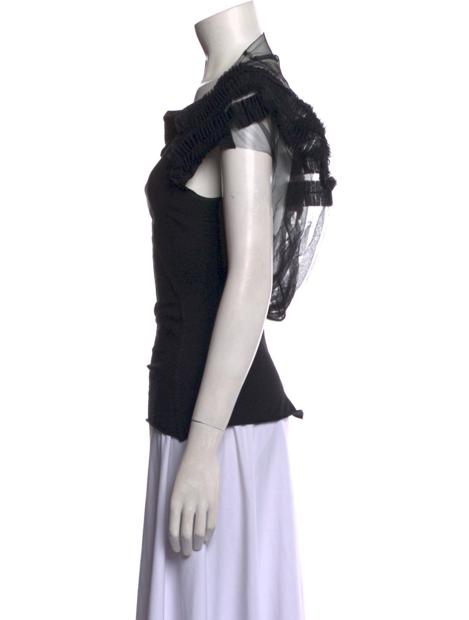 Rick Owens Square Neckline Short Sleeve Top