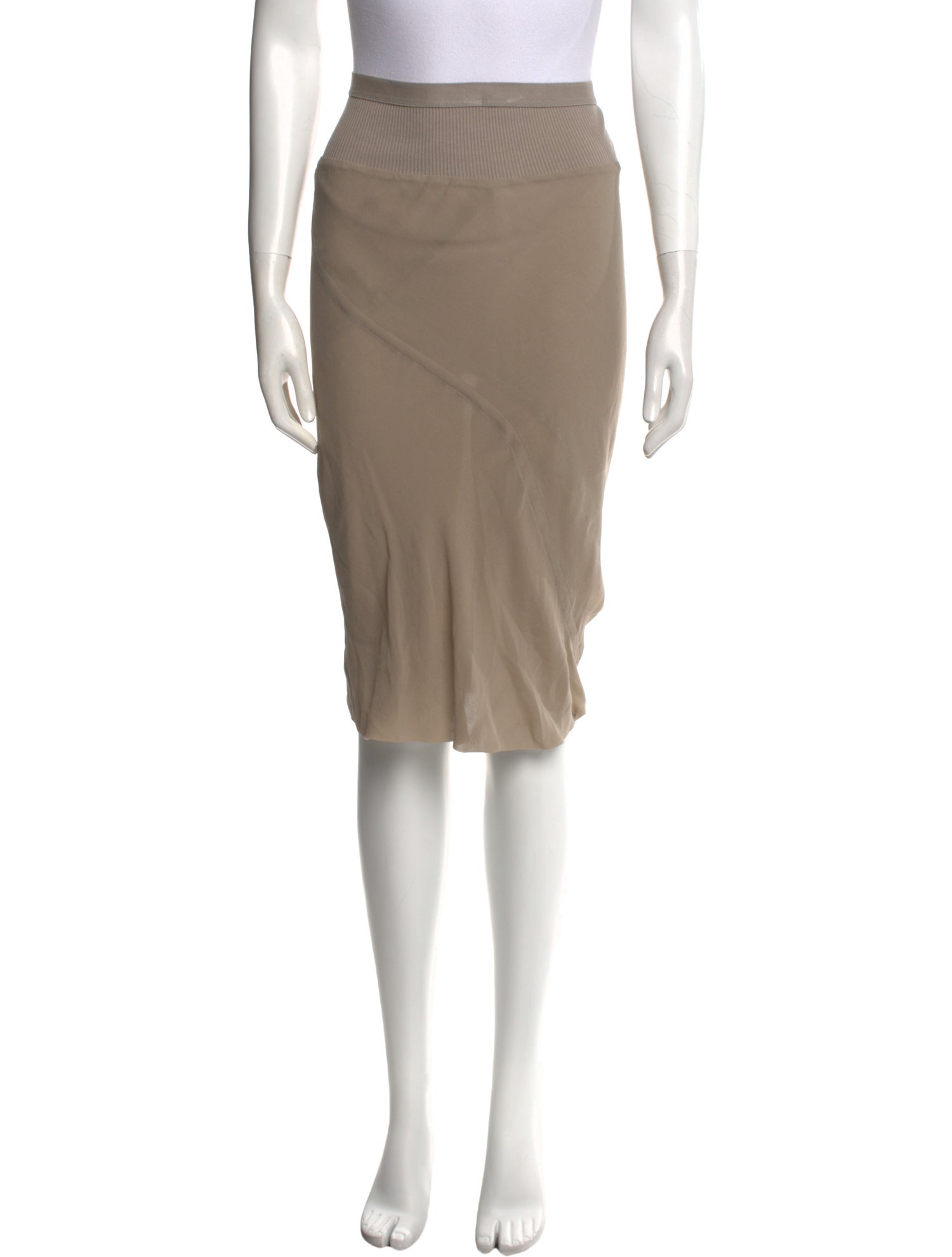 Rick Owens Silk Knee-Length Skirt
