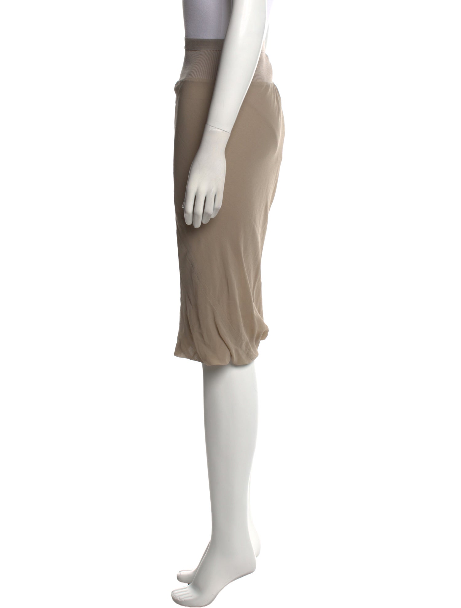 Rick Owens Silk Knee-Length Skirt