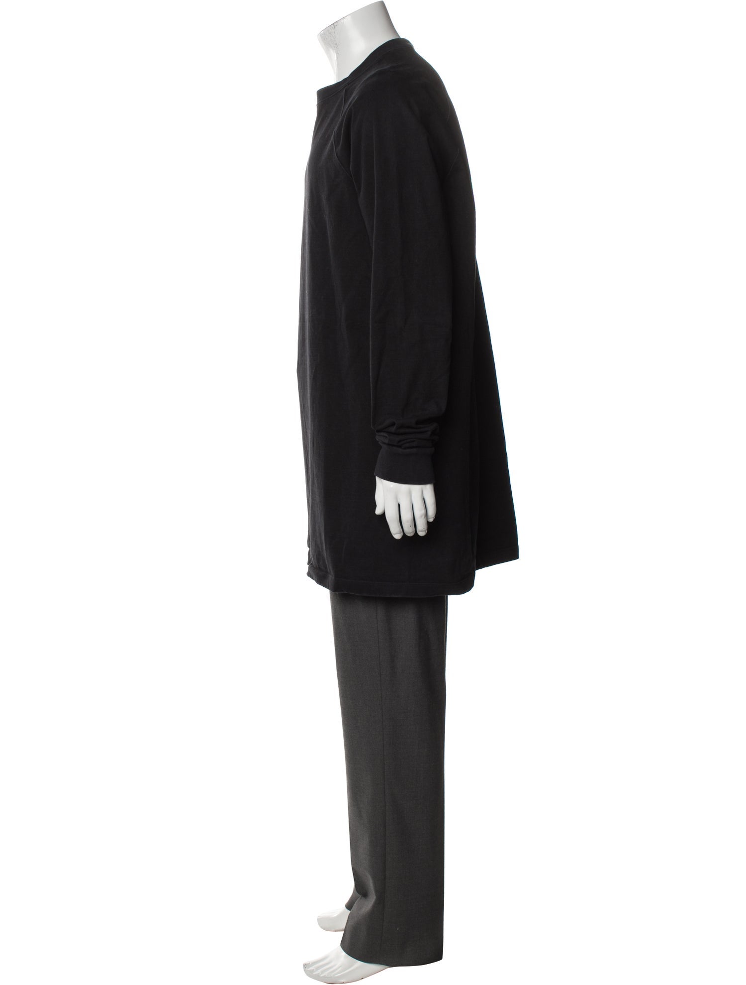 Rick Owens Crew Neck Long Sleeve Sweatshirt