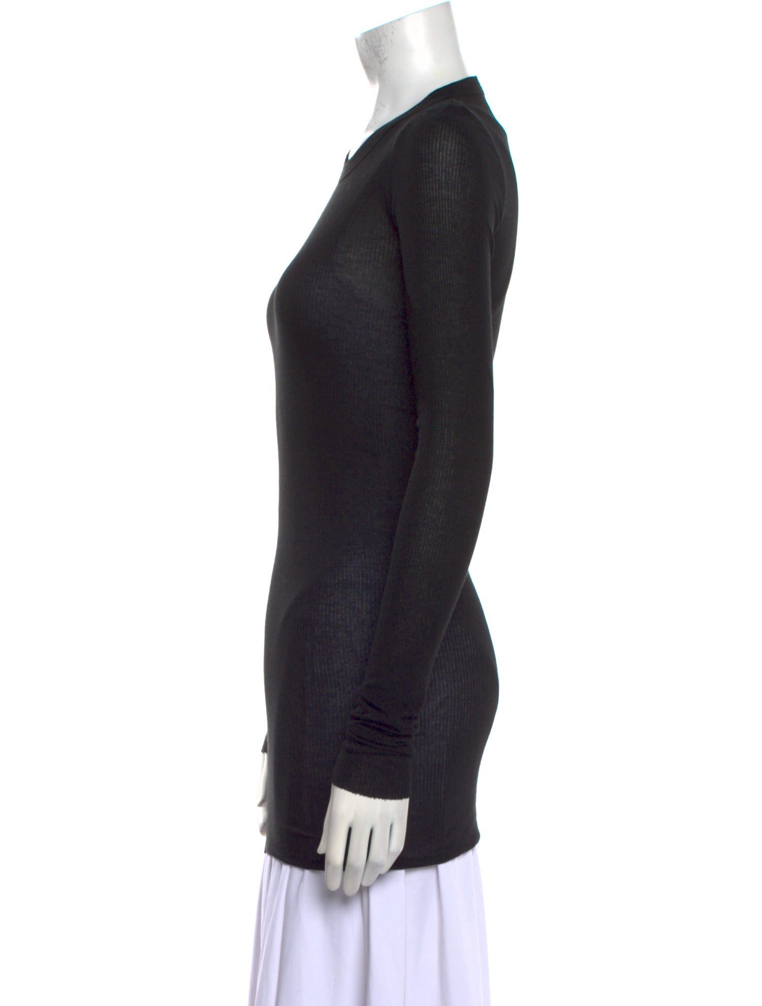 Rick Owens Crew Neck Long Sleeve Top