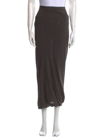 Rick Owens Silk Midi Length Skirt