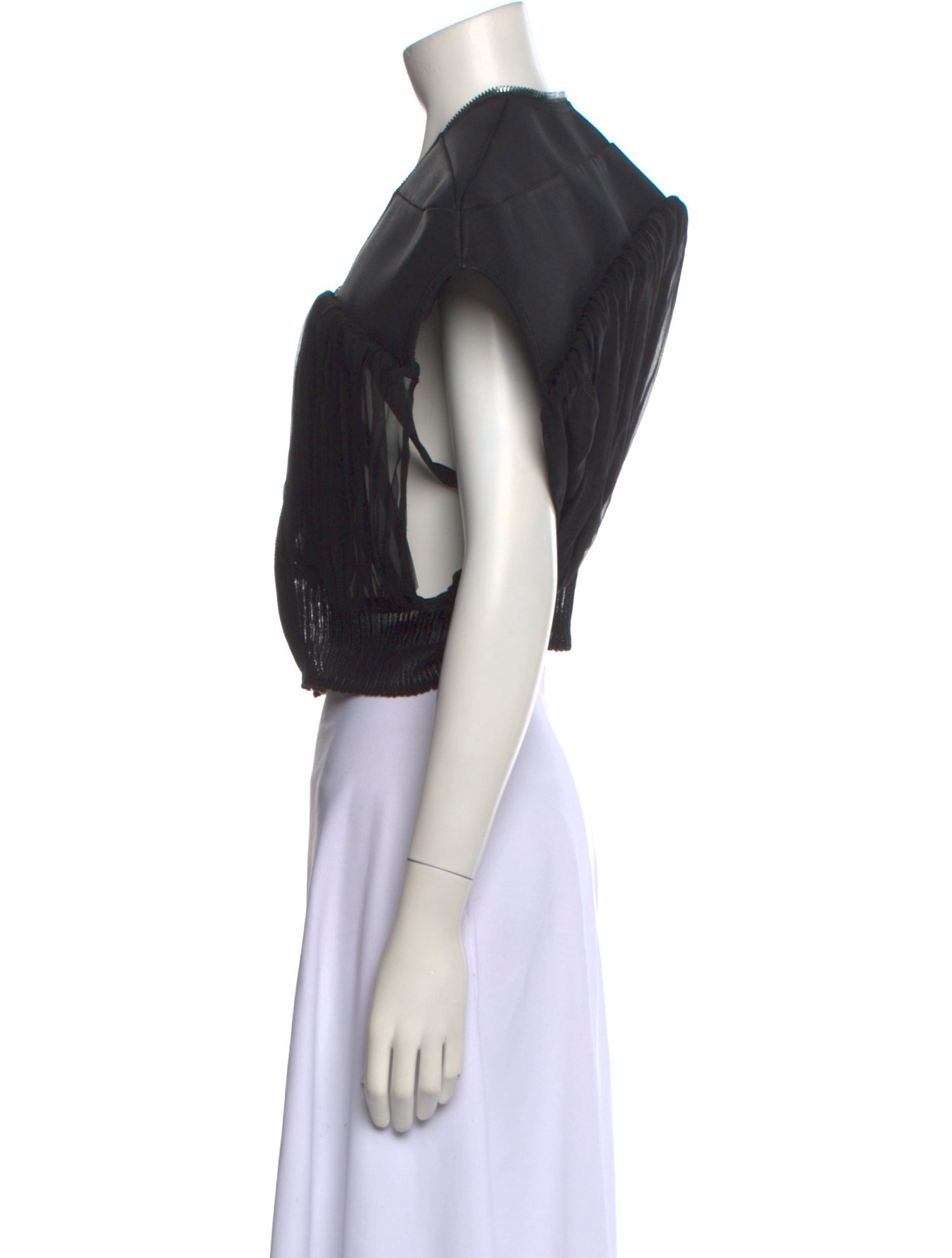 Rick Owens 2022 'Fogachine' Mixed-Media Sheer Vest