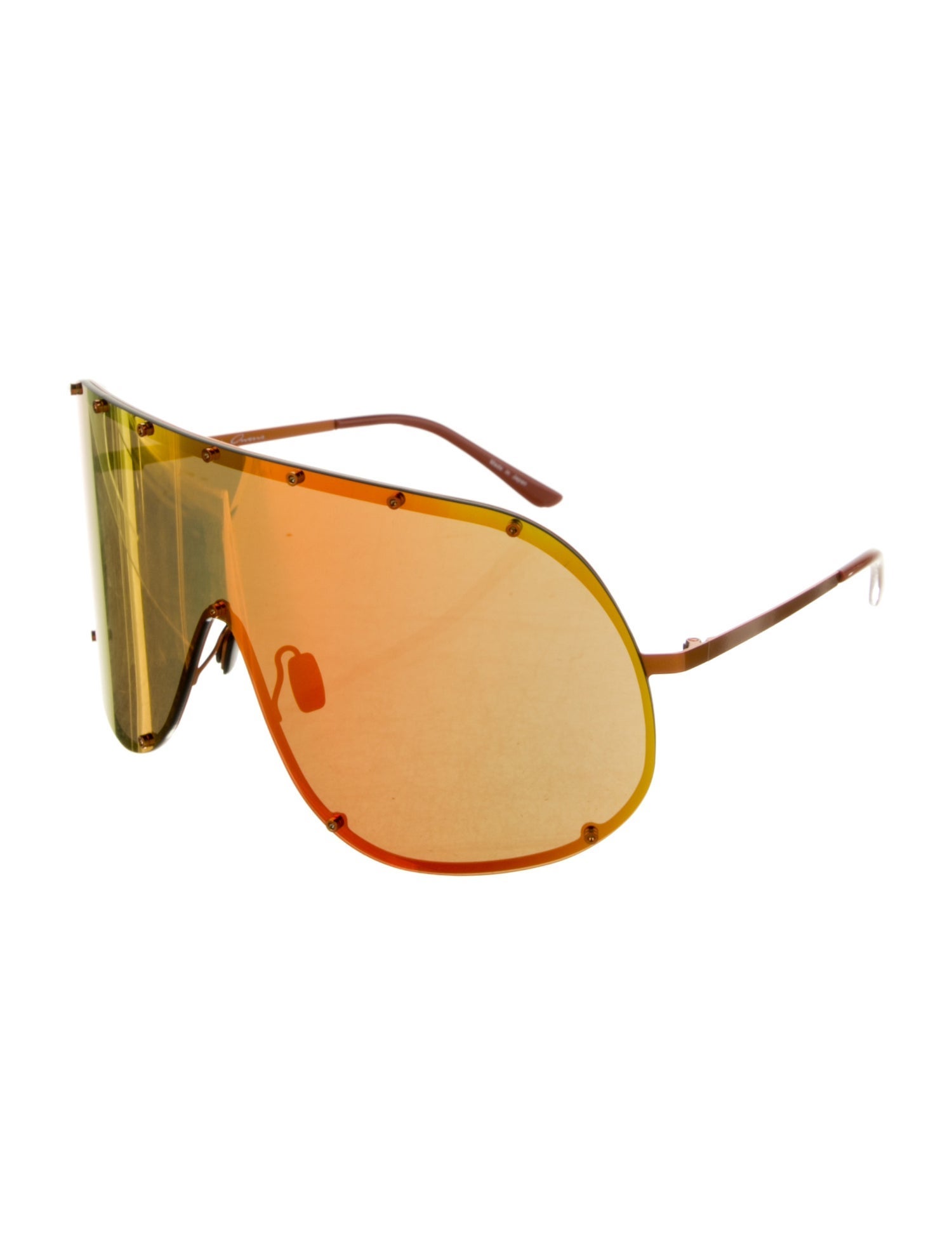 Rick Owens Shield Mirrored Sunglasses