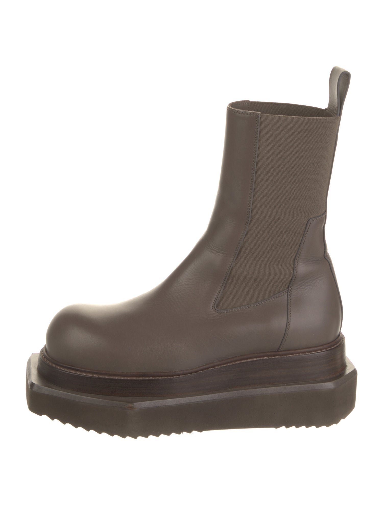 Rick Owens Leather Chelsea Boots