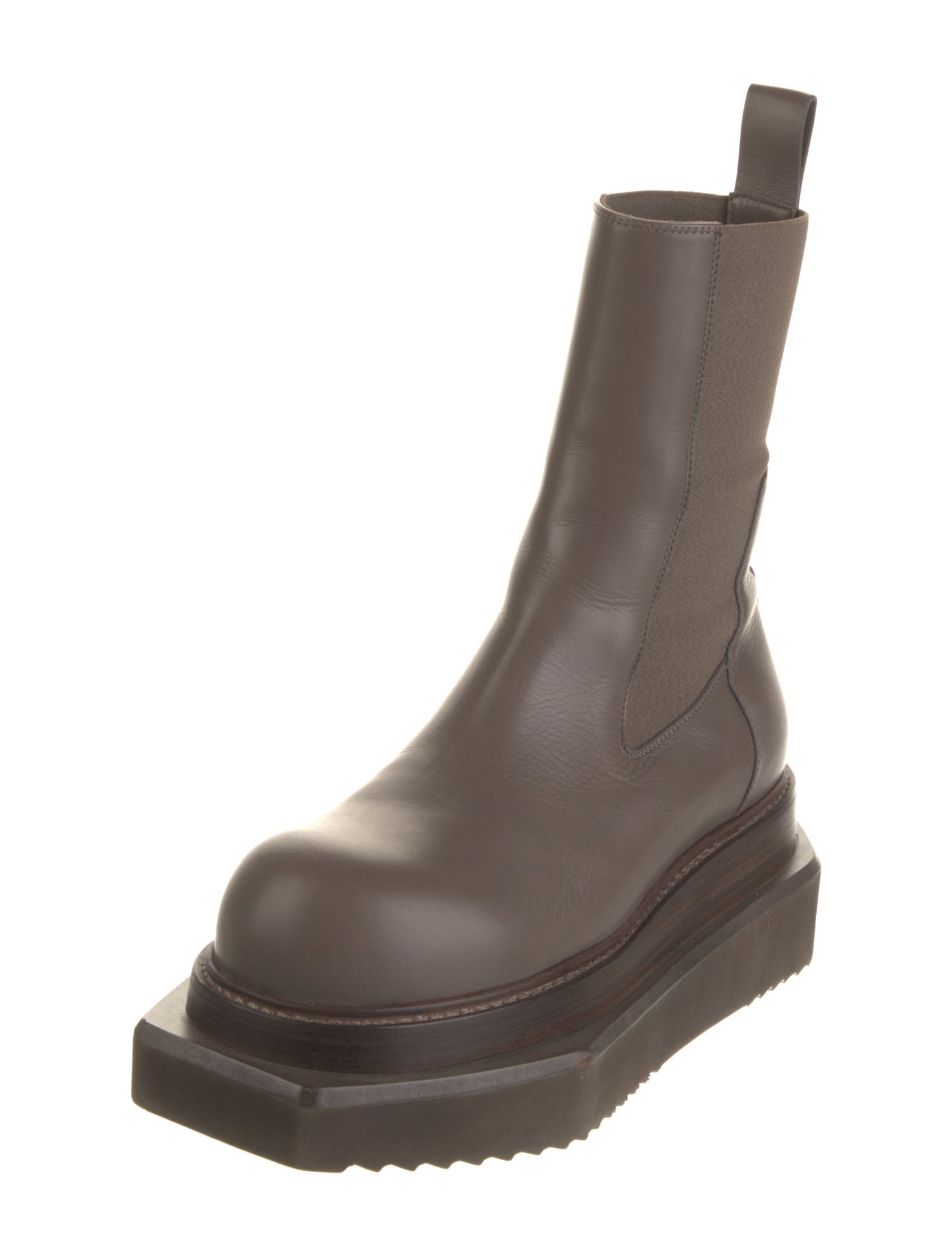 Rick Owens Leather Chelsea Boots