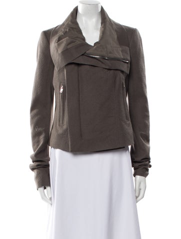 Rick Owens Jackets Virgin Wool Biker Jacket M