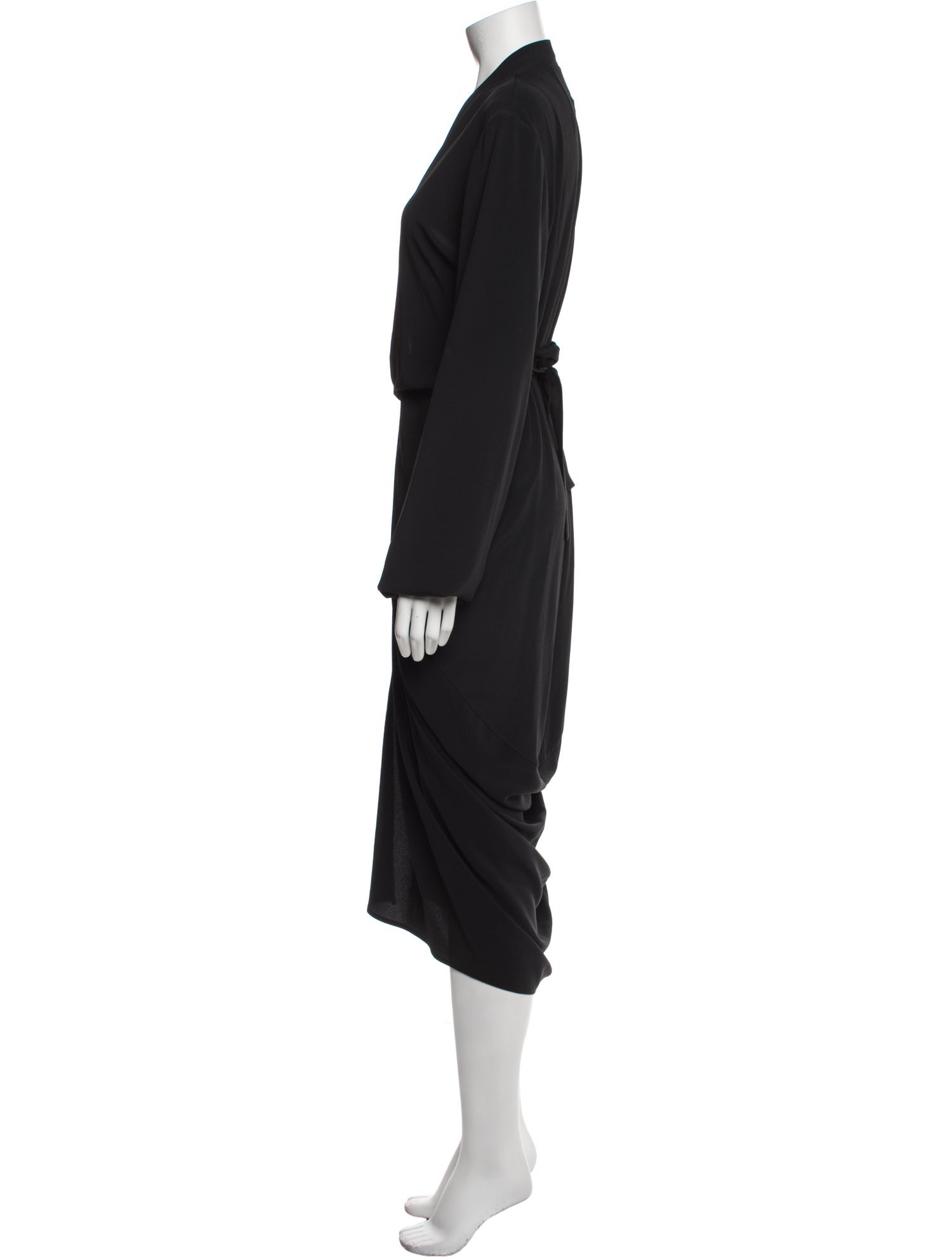 Rick Owens V-Neck Midi Length Dress