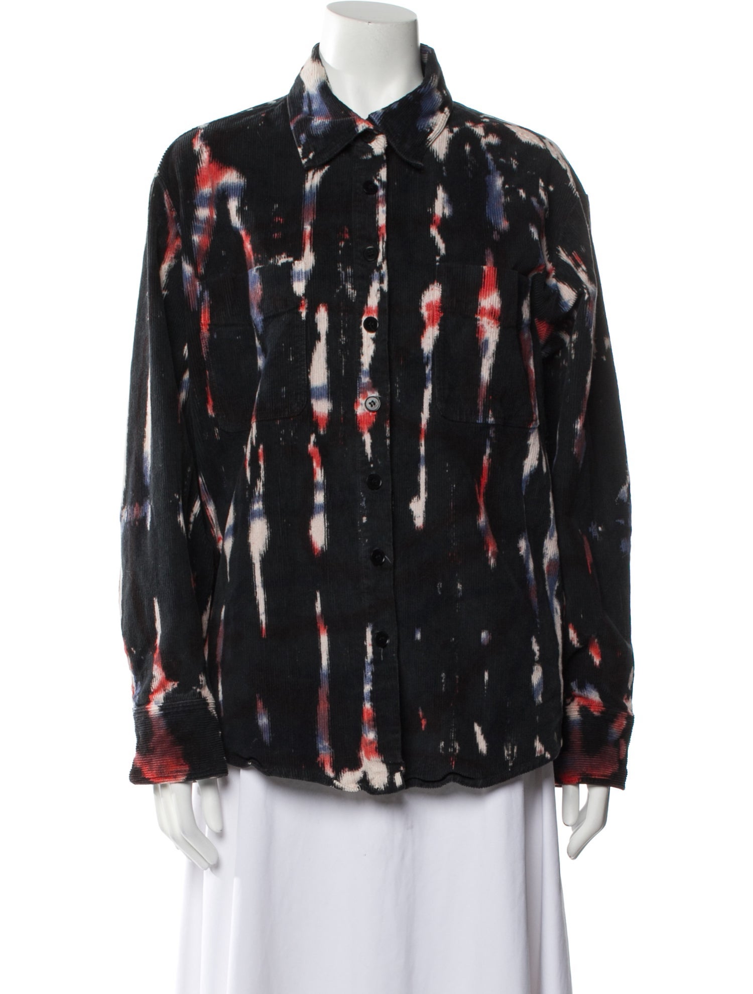 Rick Owens Printed Long Sleeve Button-Up Top