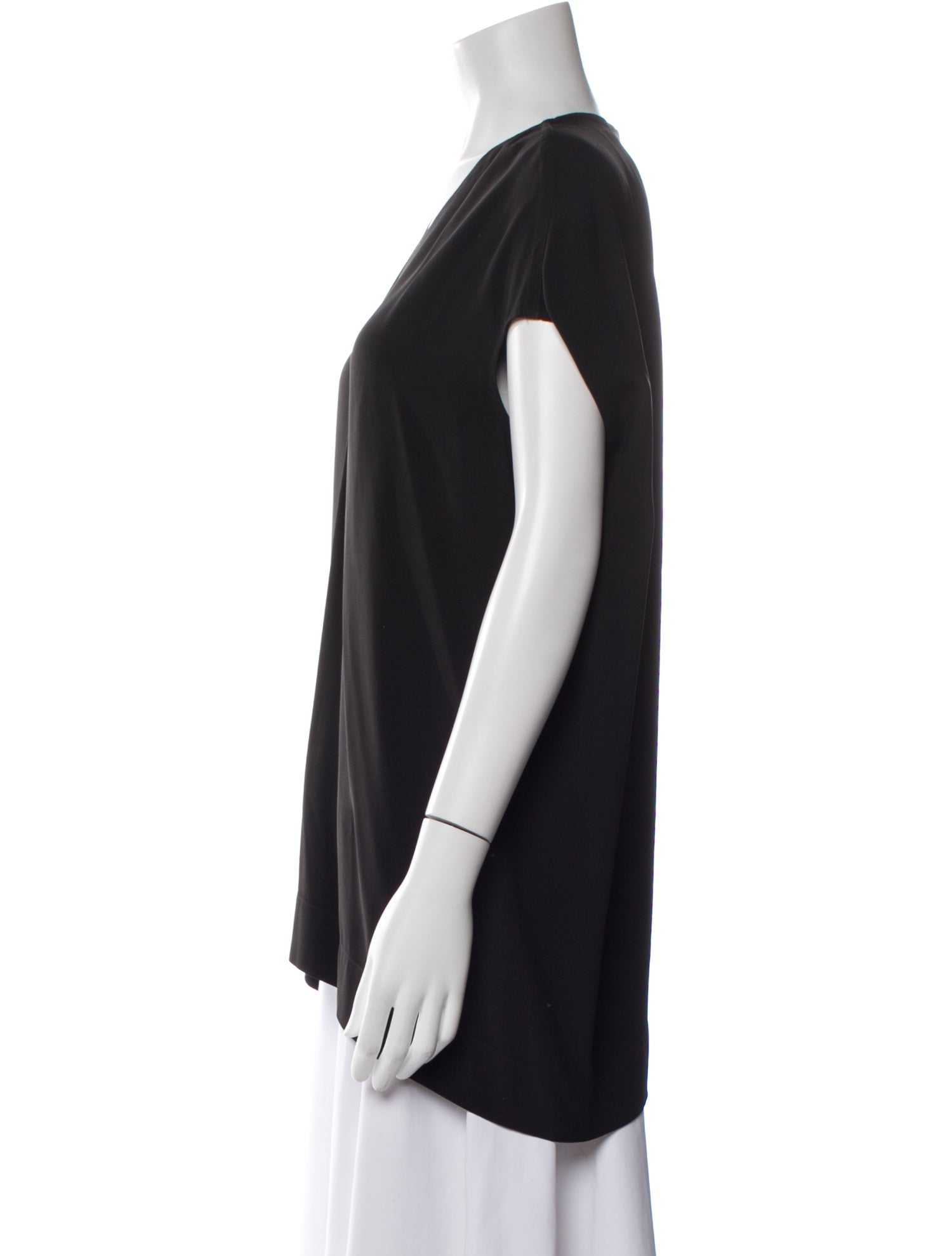 Rick Owens V-Neck Short Sleeve Top