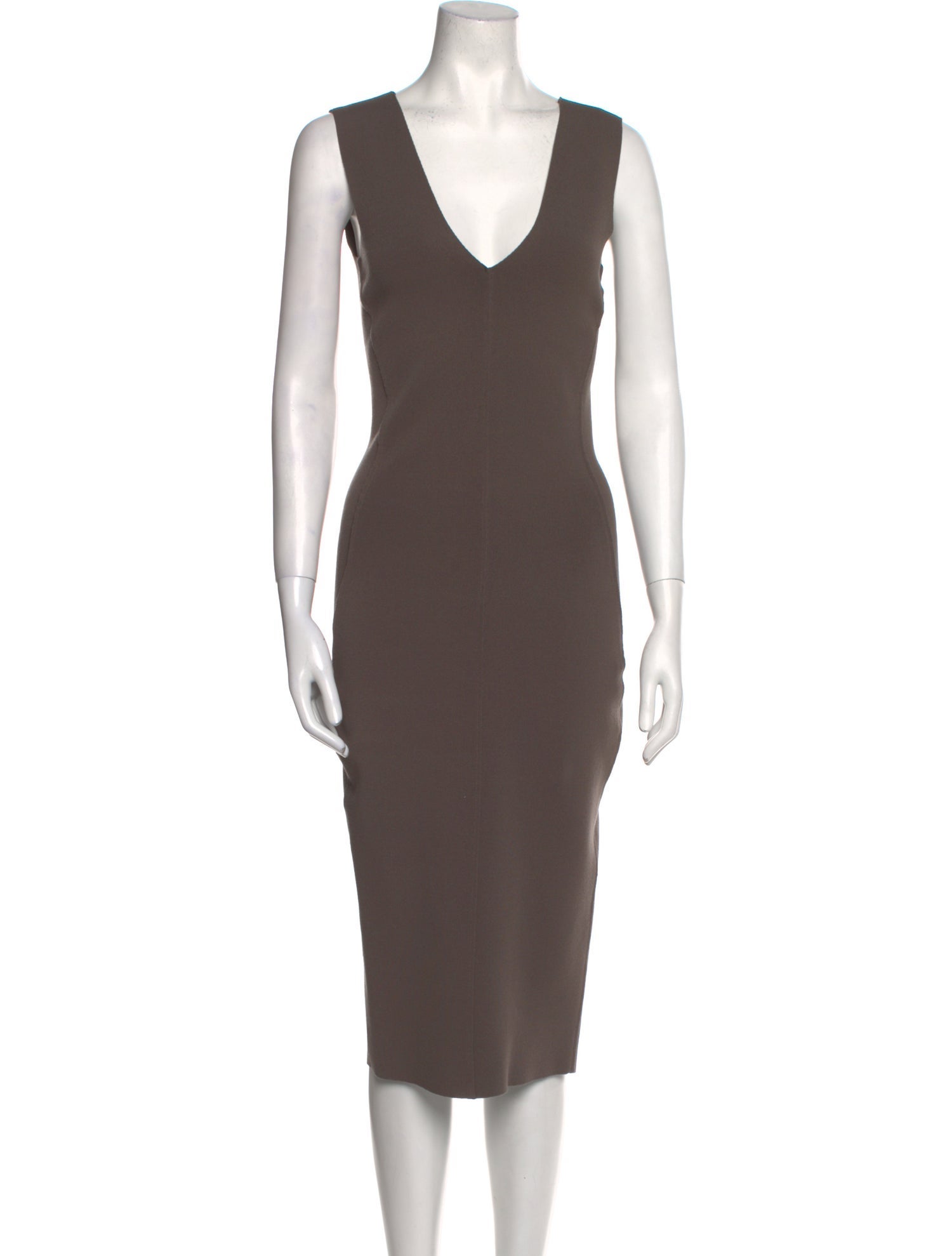 Rick Owens V-Neck Midi Length Dress