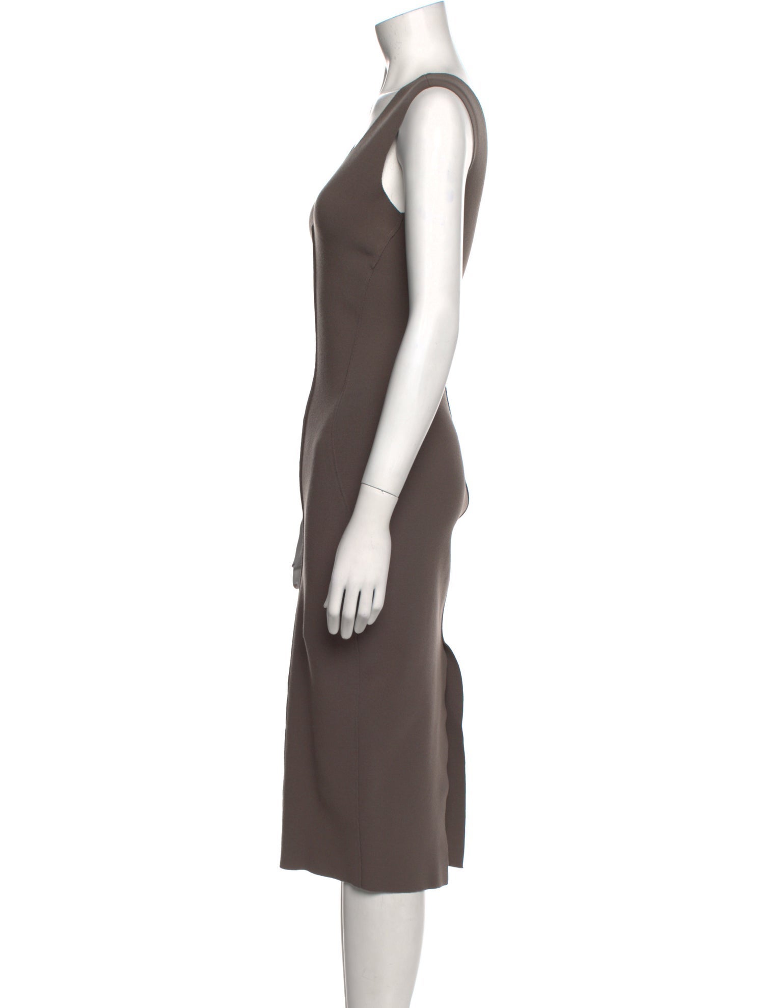 Rick Owens V-Neck Midi Length Dress