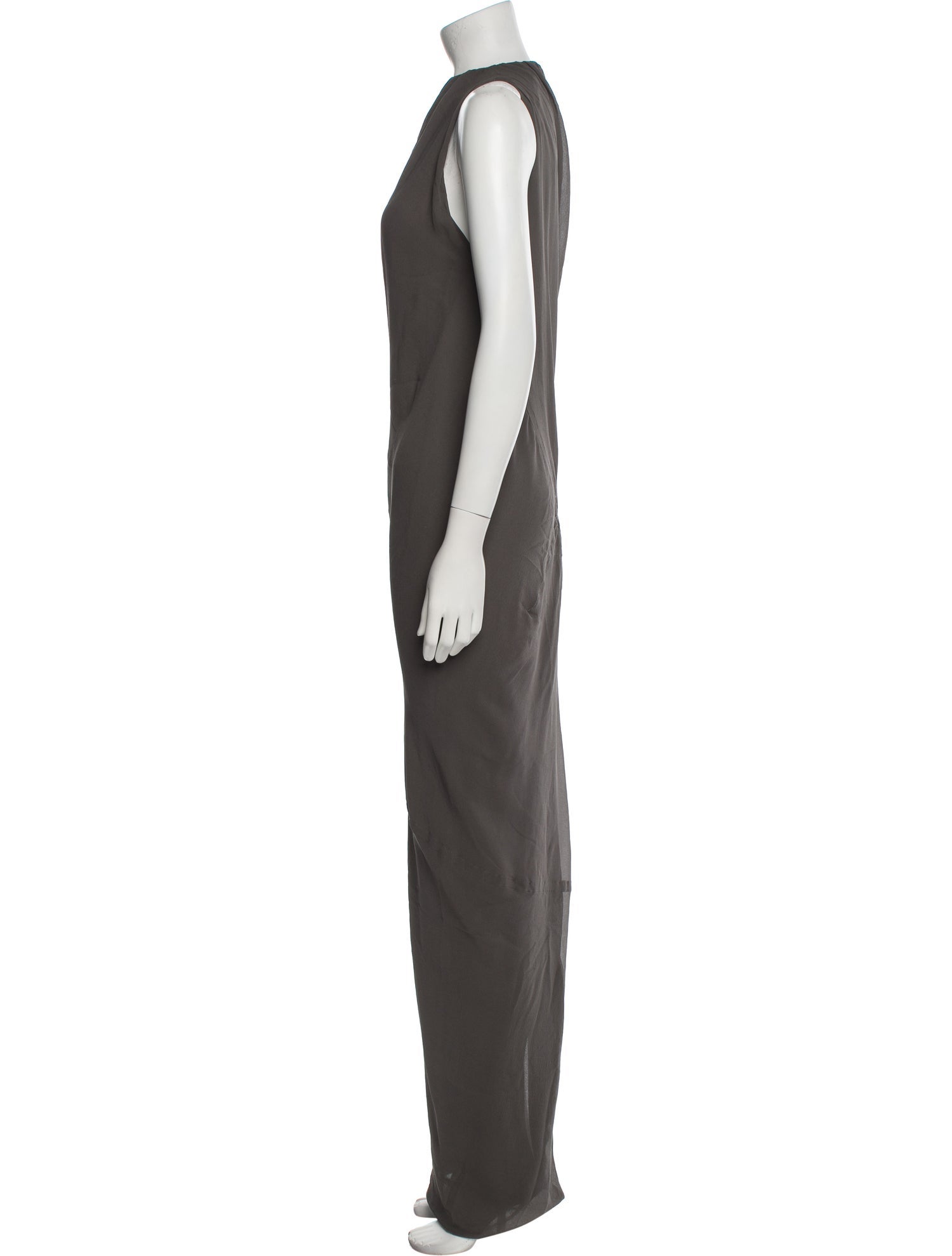 Rick Owens Crew Neck Long Dress