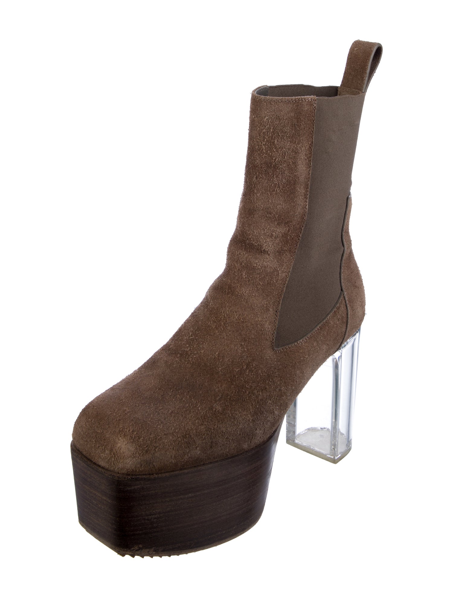 Rick Owens Suede Chelsea Boots