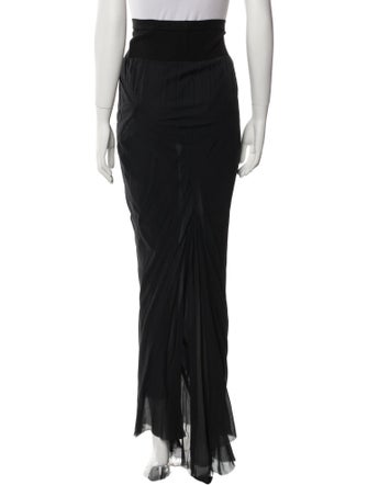 Rick Owens Silk Long Skirt
