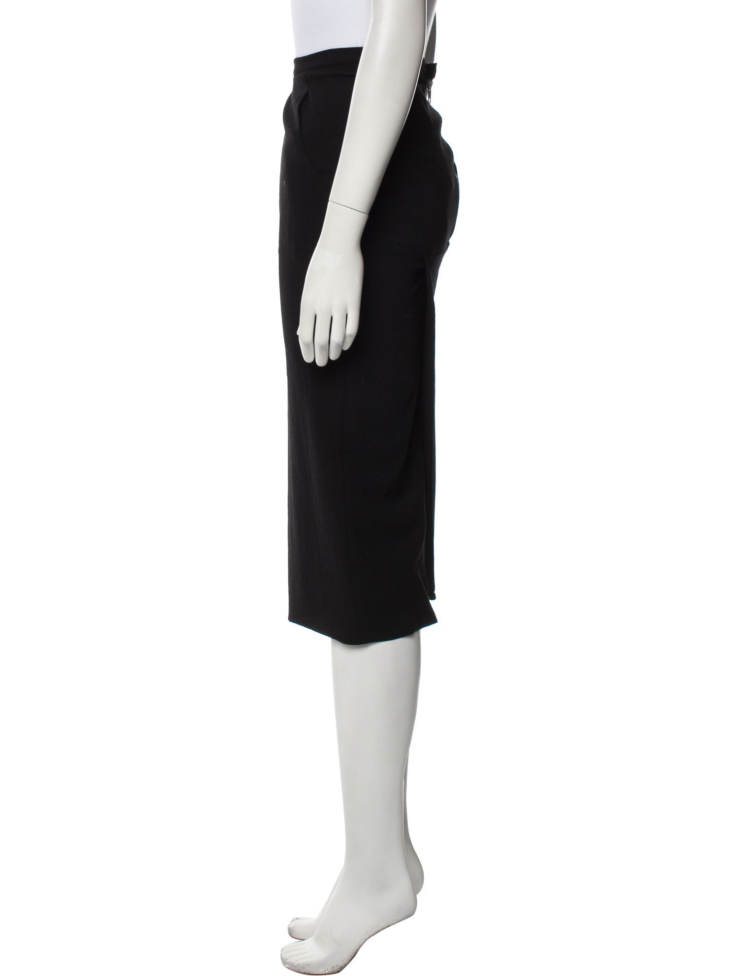 Rick Owens Virgin Wool Midi Length Skirt