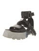 Rick Owens Leather Colorblock Pattern Sandals
