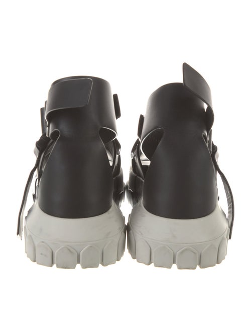 Rick Owens Leather Colorblock Pattern Sandals