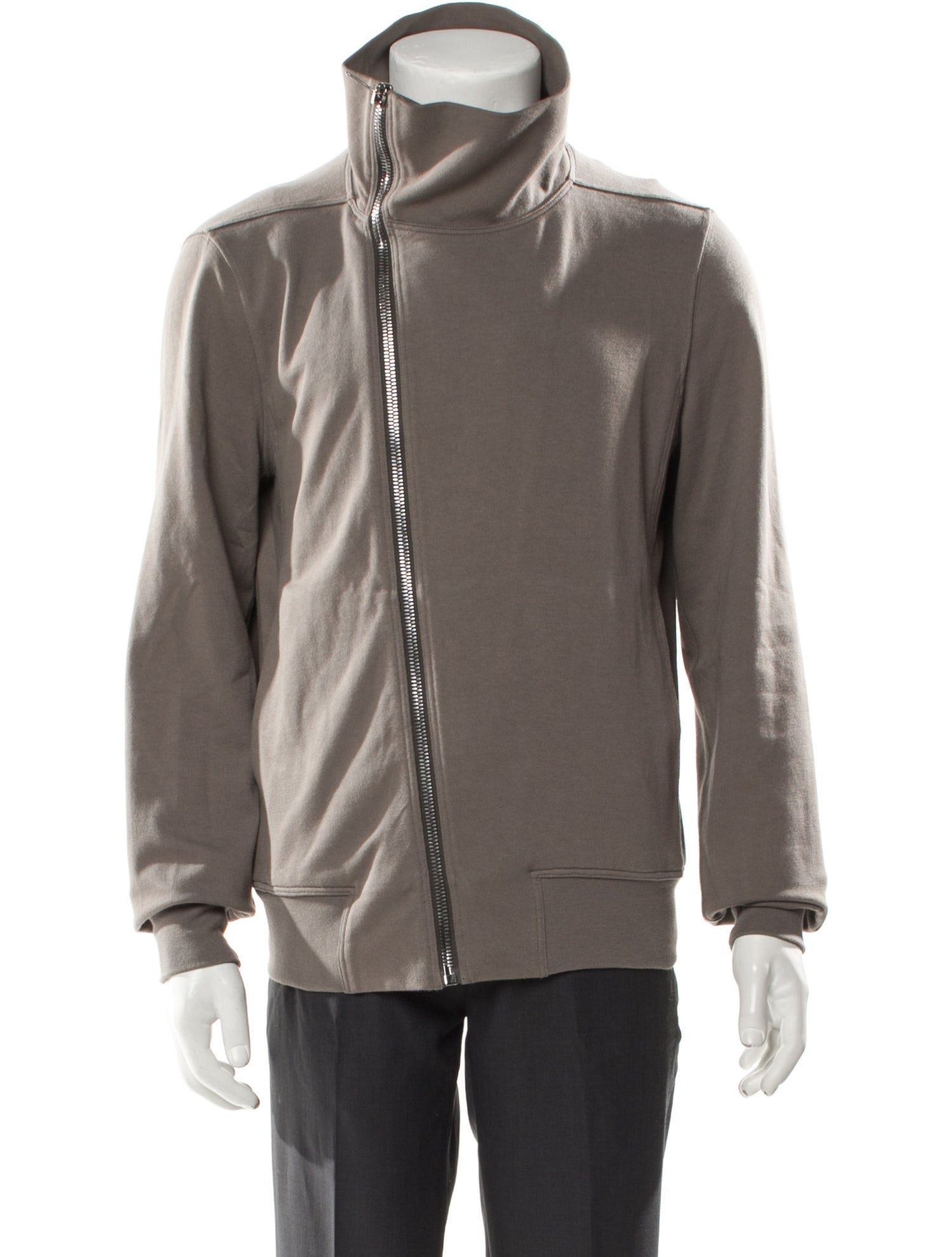 Rick Owens Moto Jacket - Neutrals Outerwear, Clothing
