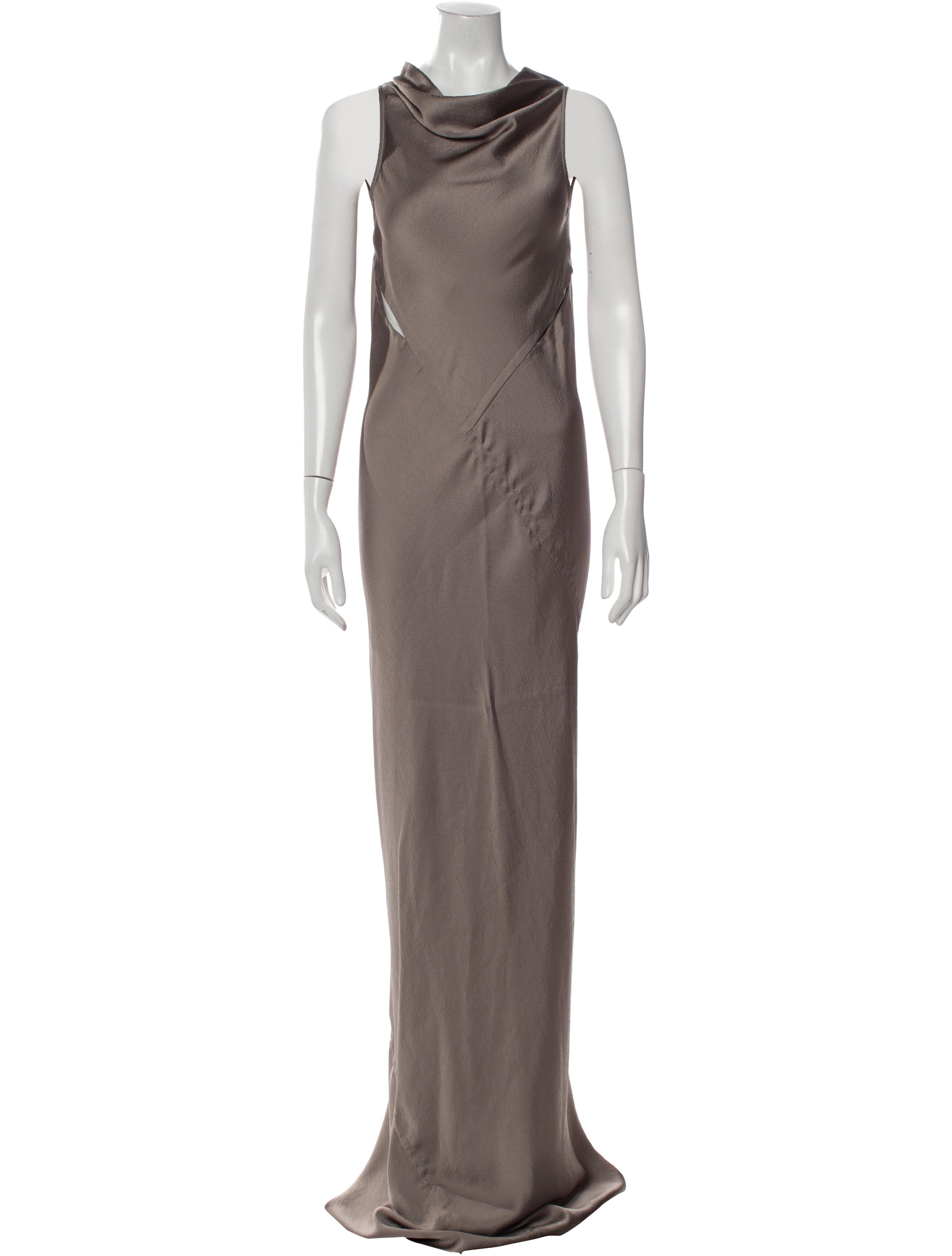 Rick Owens Cowl Neck Long Dress