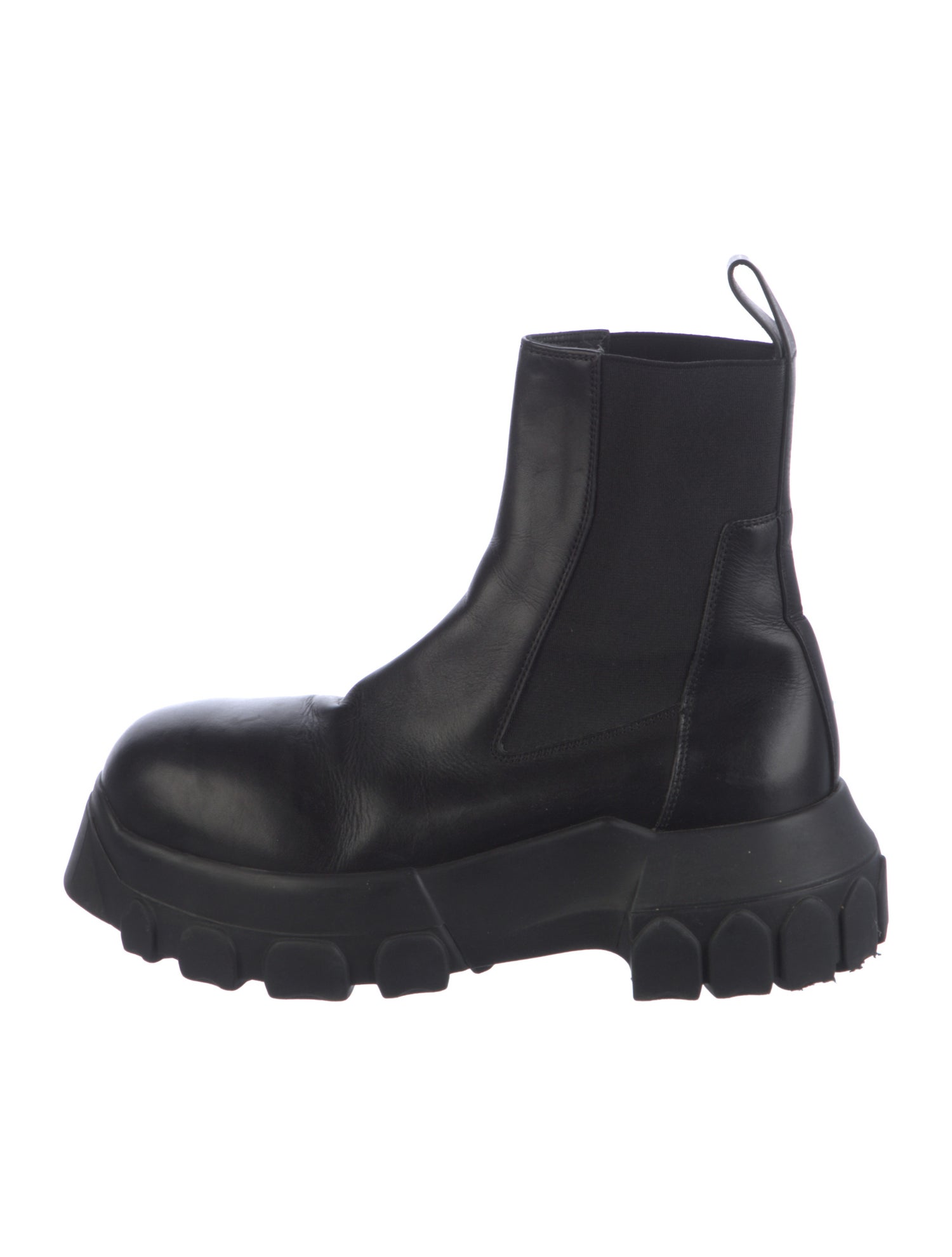 Rick Owens Leather Chelsea Boots