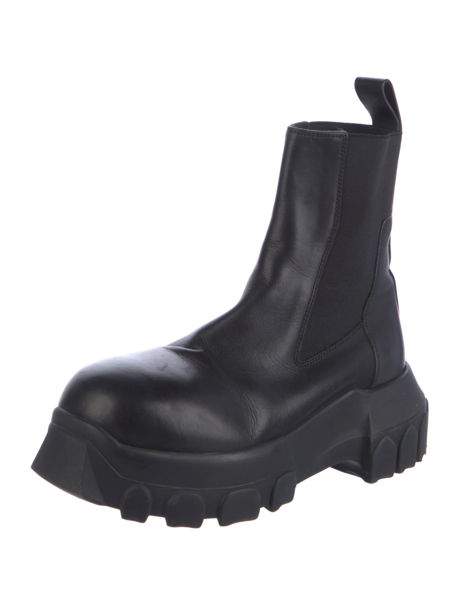 Rick Owens Leather Chelsea Boots