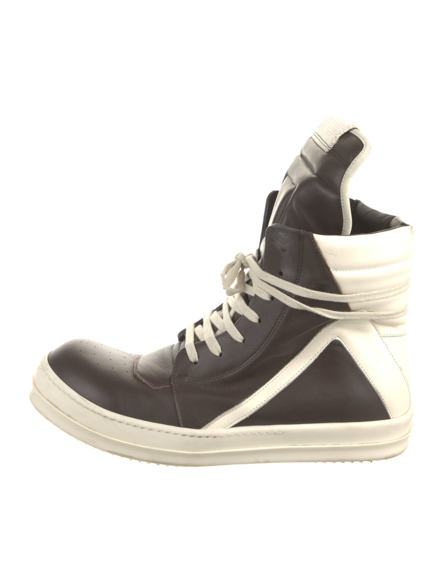 Rick Owens Leather Printed Sneakers