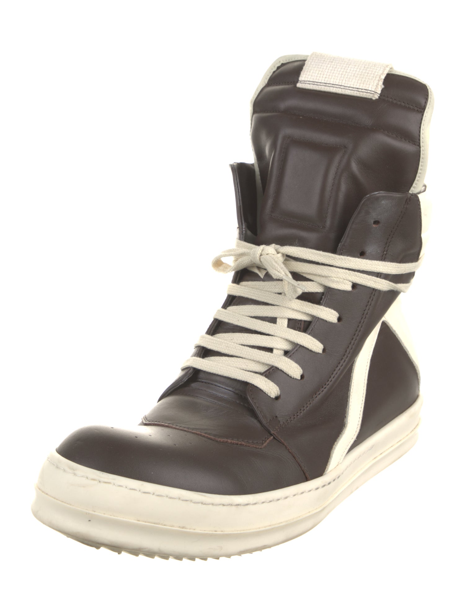 Rick Owens Leather Printed Sneakers