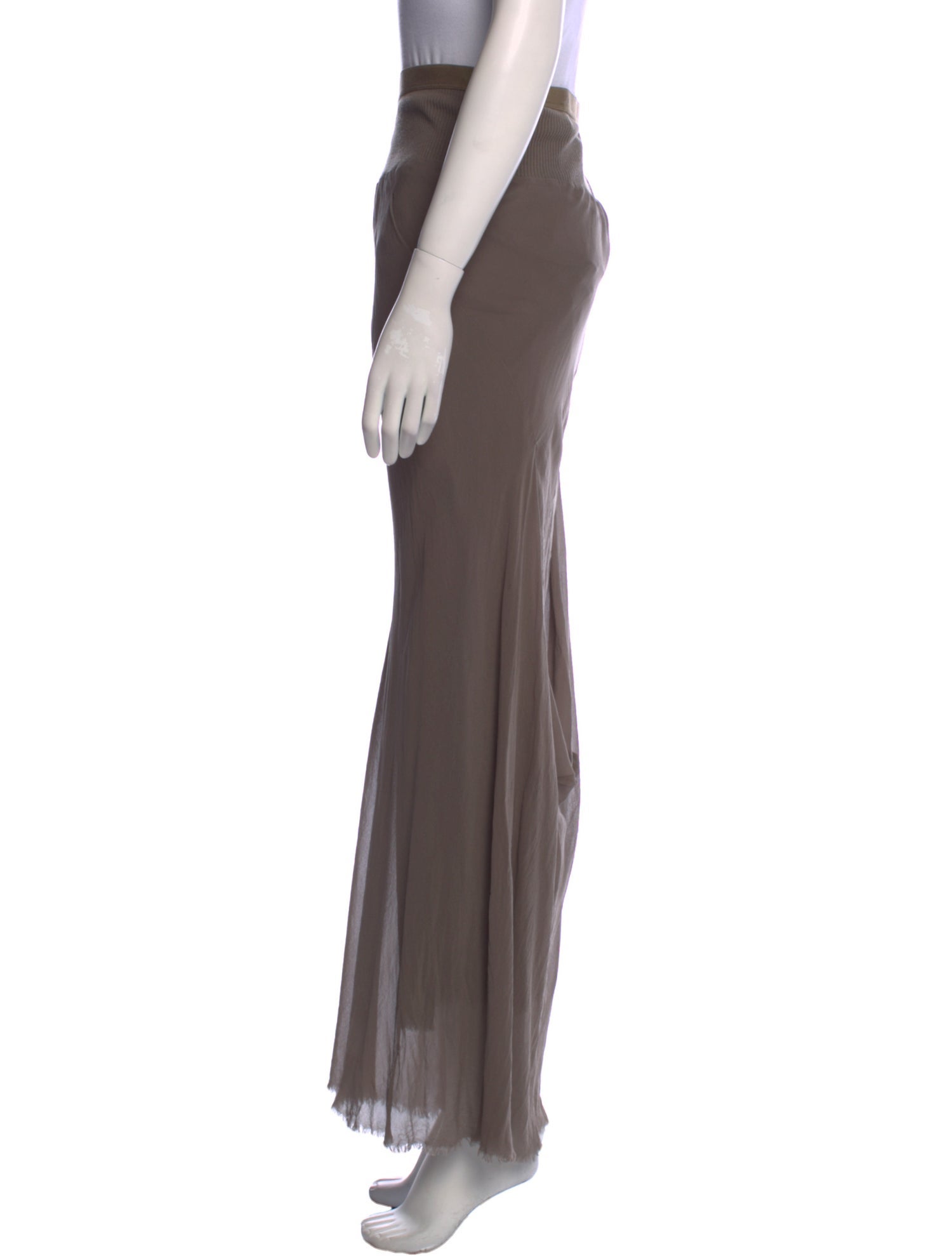 Rick Owens Silk Long Skirt