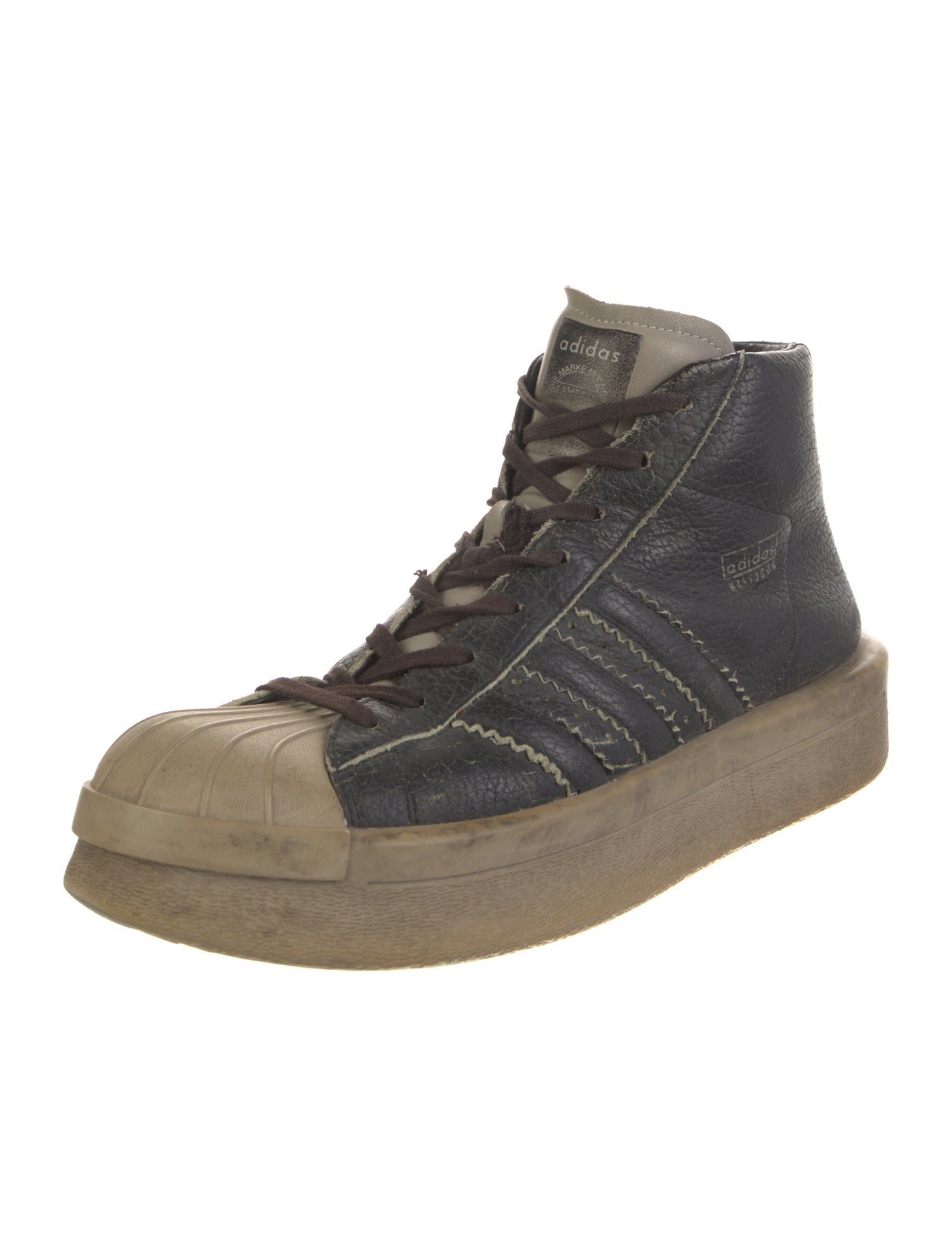 Rick Owens Leather Printed Sneakers