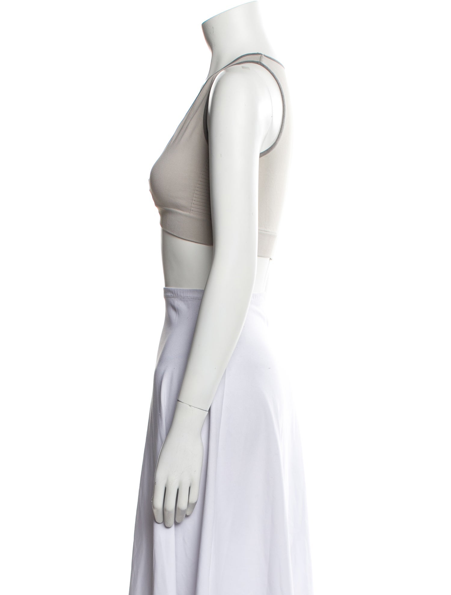 Rick Owens V-Neck Sleeveless Crop Top