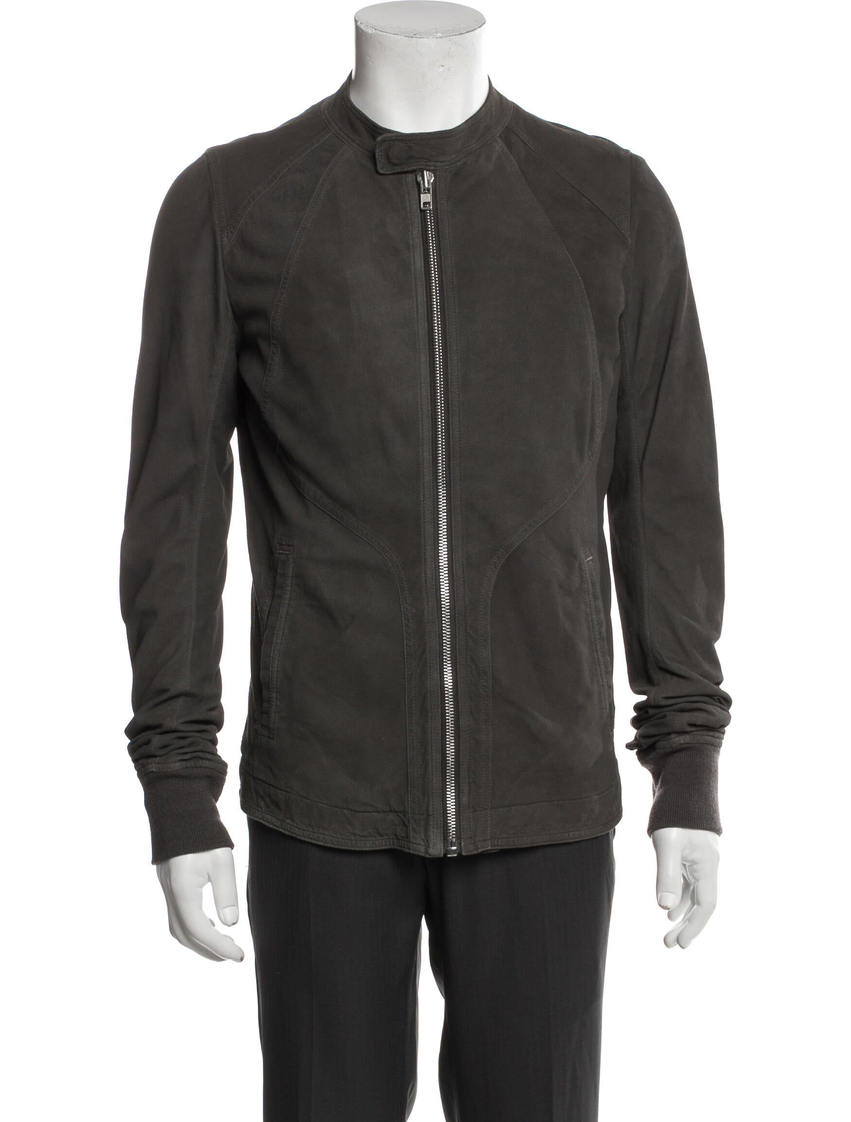 Rick Owens Glitter Egon Leather Jacket in Black | FWRD