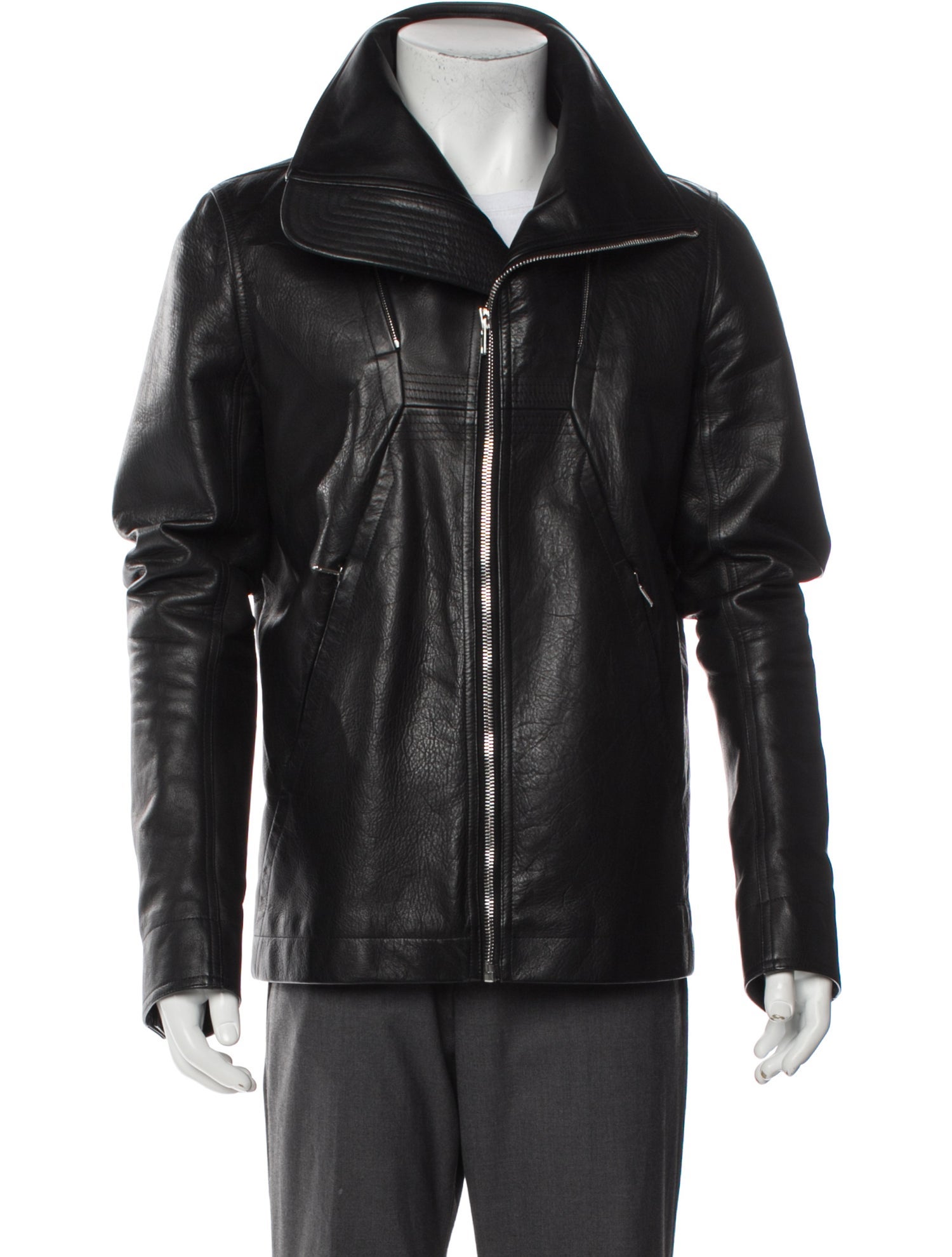 Rick Owens Calf Leather Moto Jacket