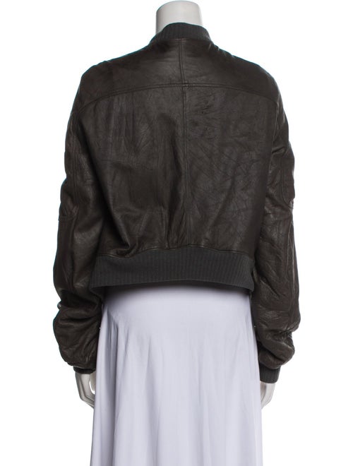 Rick Owens Leather Bomber Jacket