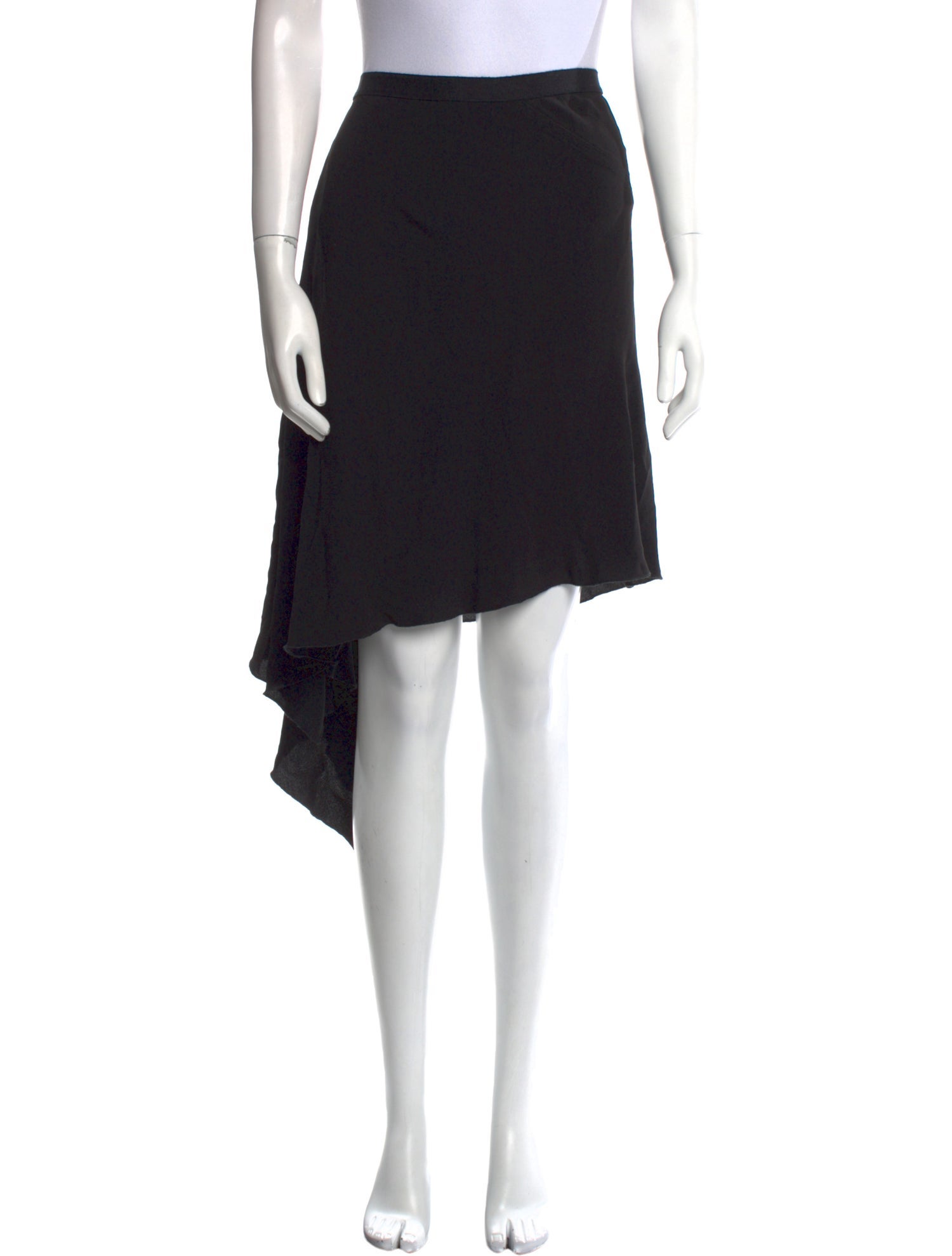 Rick Owens Ruffle Embellishment Midi Length Skirt