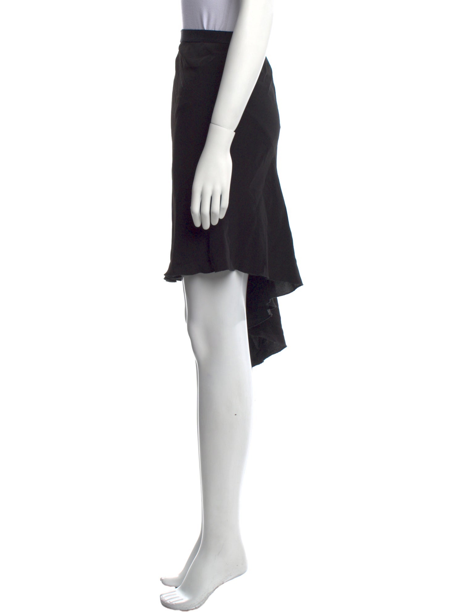 Rick Owens Ruffle Embellishment Midi Length Skirt