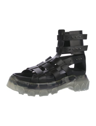 Rick Owens Leather Gladiator Sandals