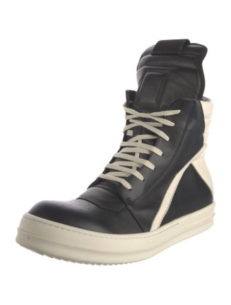 Rick Owens Leather Lace-Up Boots