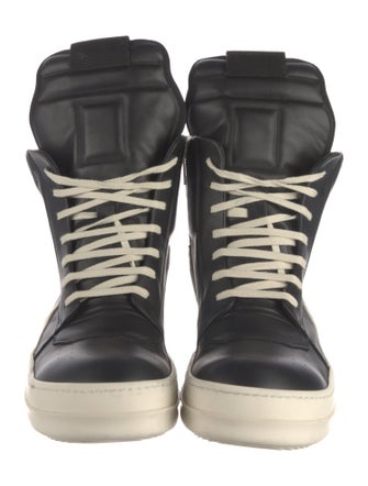 Rick Owens Leather Lace-Up Boots