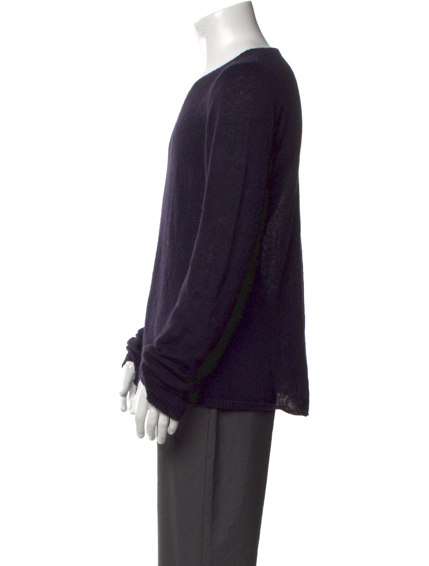 Rick Owens Scoop Neck Long Sleeve Pullover