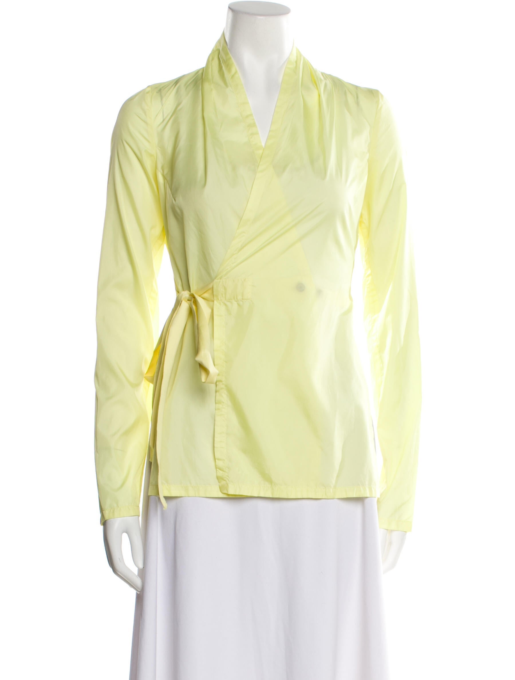 Rick Owens V-Neck Long Sleeve Blouse