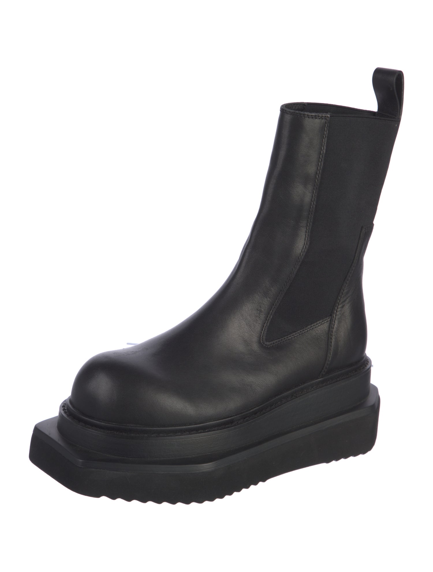 Rick Owens Leather Chelsea Boots