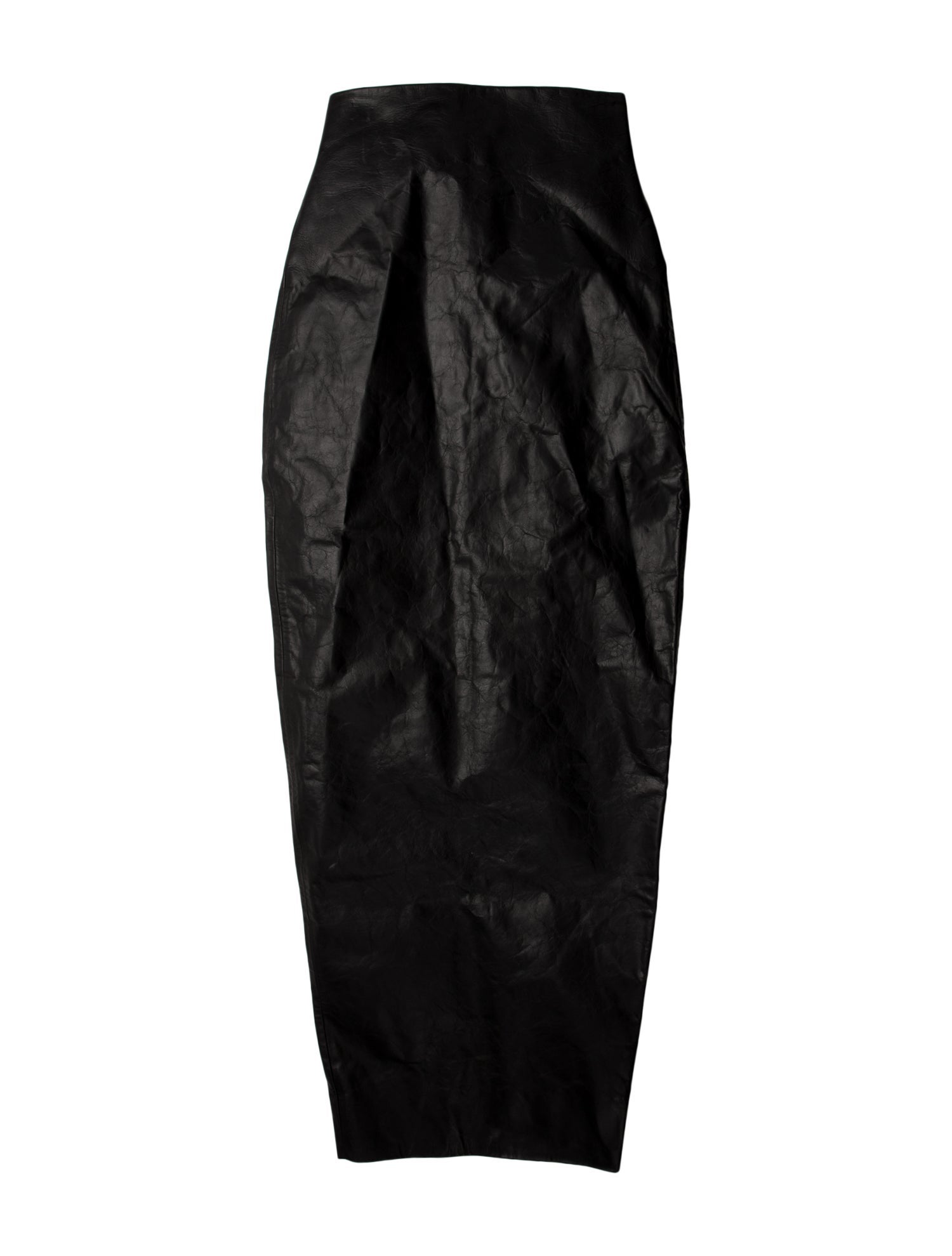 Rick Owens Calf Leather Long Skirt