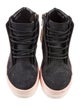 Rick Owens Suede Colorblock Pattern Sneakers