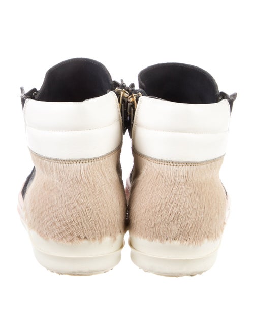 Rick Owens Suede Colorblock Pattern Sneakers